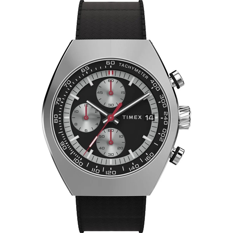 Timex Automatikuhr Quarz-Analoguhr Timex Legacy Tonneau Chronograph schwarz