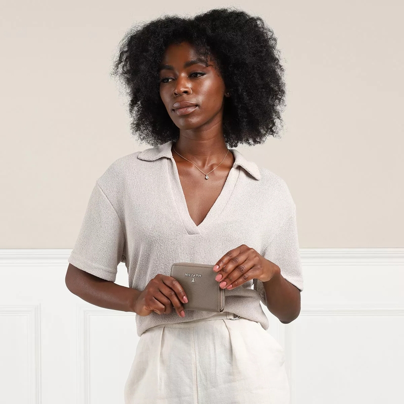 Patrizia Pepe Portemonnaie mit Zip-Around-Reißverschluss Purse Dark Tatami(Image 2)