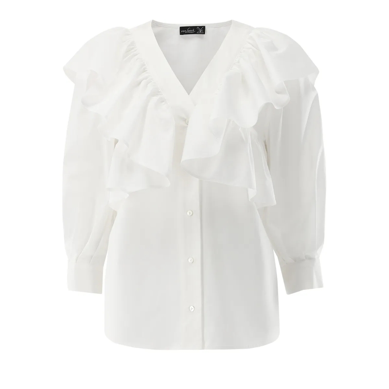 VAN LAACK Bluse Bluse Modern Fit Uni weiss