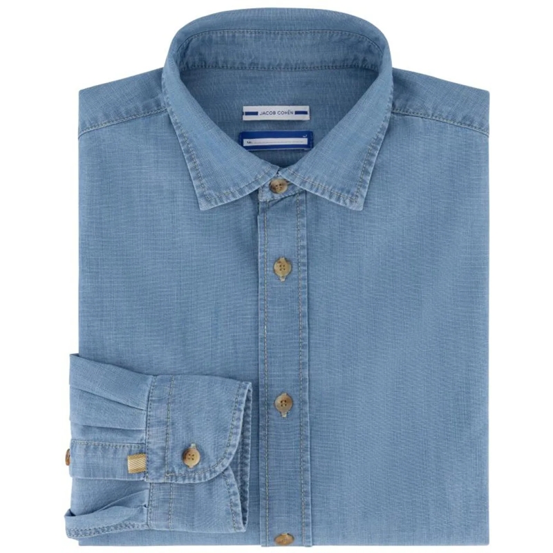 Jacob Cohen Legeres Oberteil Camicia Regular blau