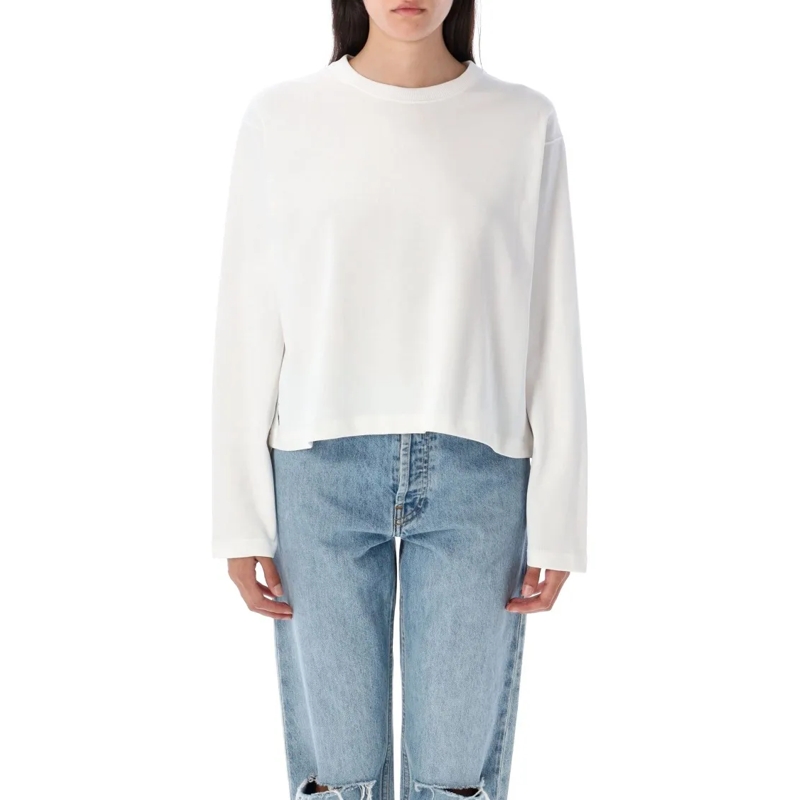 Polo Ralph Lauren Langärmeliges Oberteil Cropped Shrunken Fit Jersey Long-Sleeve T-Shirt Blue