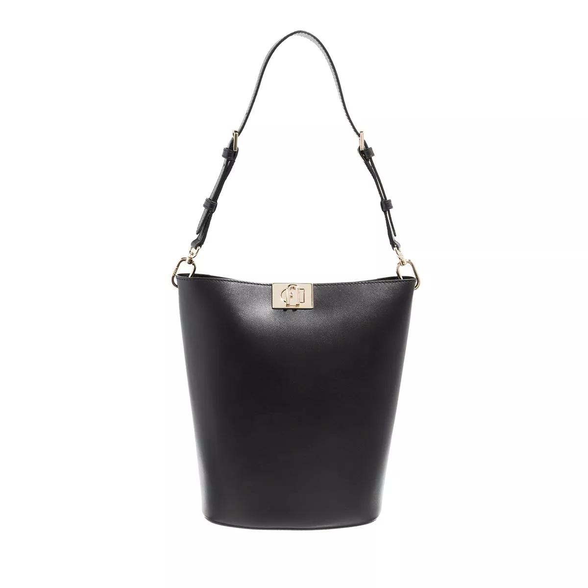 Furla Beuteltasche - Furla Fleur Mini Bucket Bag - Gr. unisize - in Schwarz - für Damen