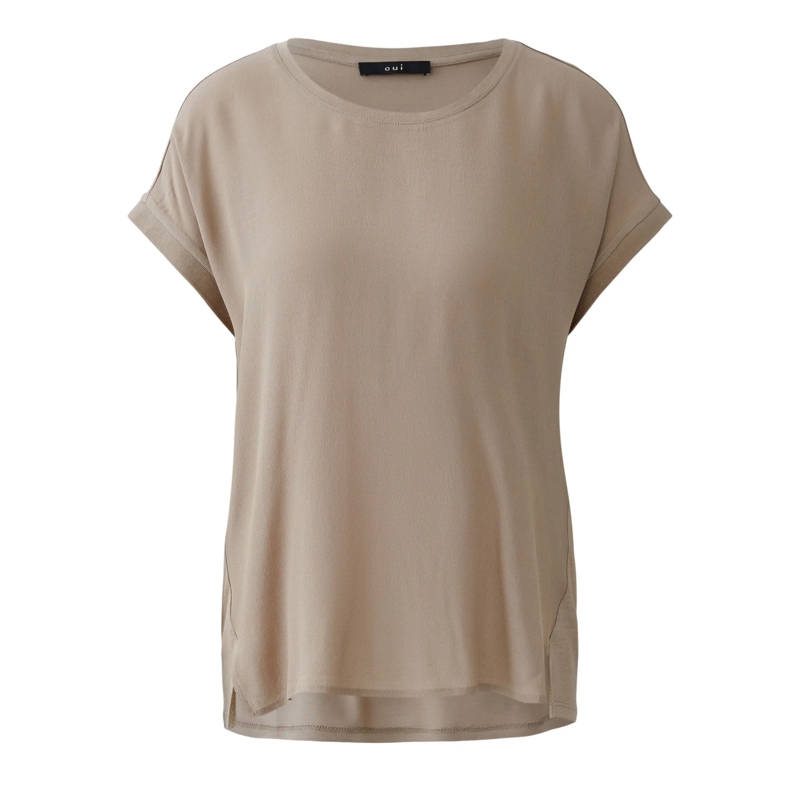 Oui Bluse Blusenshirt AYANO taupe