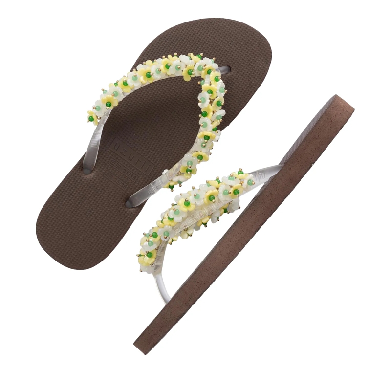 UZURII Flip Flops flip flop Tulum Bloom Yellow mocca(Image 4)