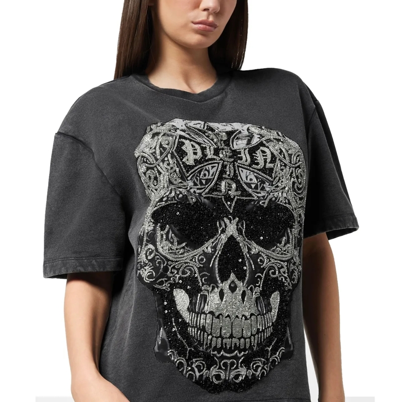 Philipp Plein T-Shirt T-Shirt Man Fit Skull Verziert schwarz(Image 5)
