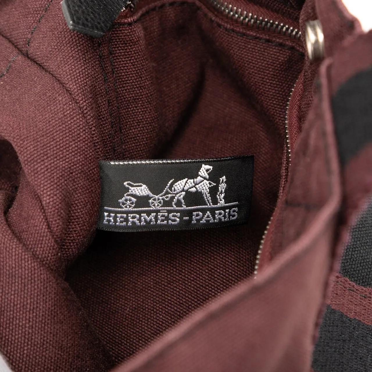 Thumbnail - Hermès Shopper - Bicolor Canvas Fourre Tout PM - Gr. unisize - in Schwarz - für Damen