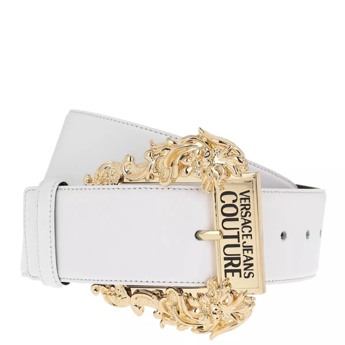 Versace Jeans Couture Logo Belt White Leather Belt