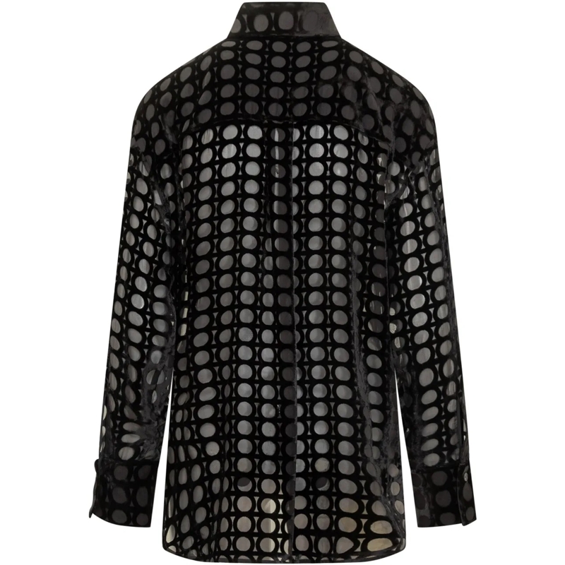 Salvatore Ferragamo Chemisier Camicia Ferragamo schwarz(Image 2)