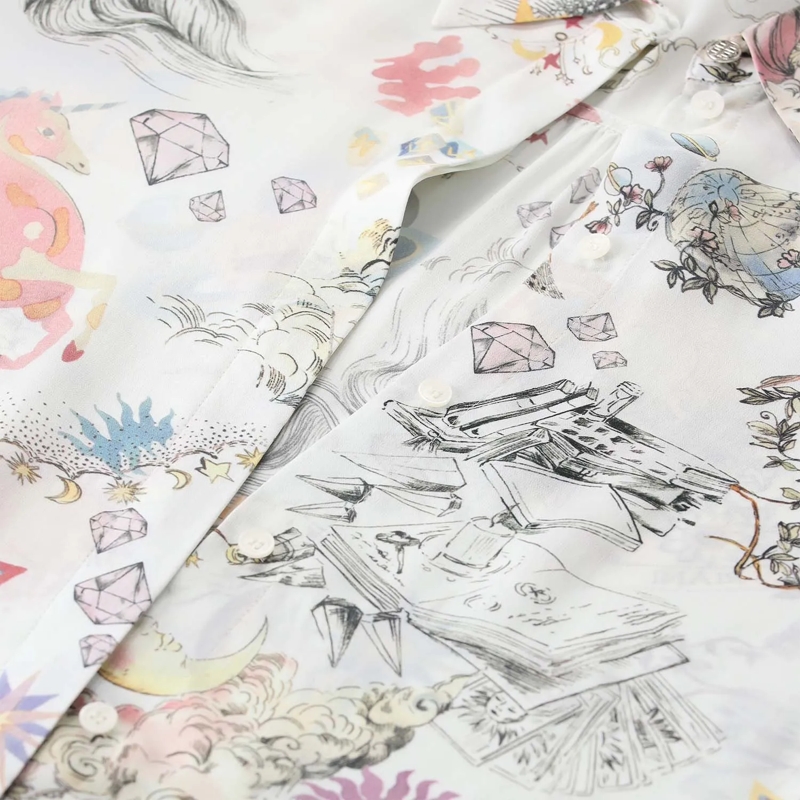 Riani Chemisier Bluse mit Print mehrfarbig(Image 2)