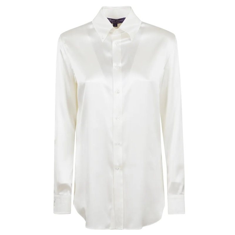 Polo Ralph Lauren Hemd Silk Shirt With Classic Collar White