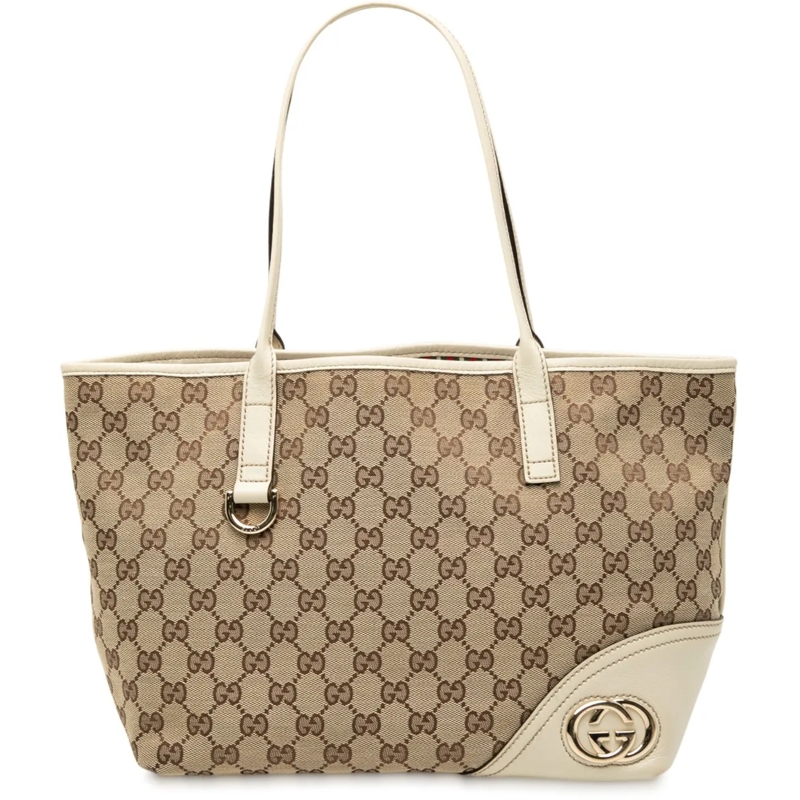 Gucci Shopper GG Canvas New Britt Tote braun