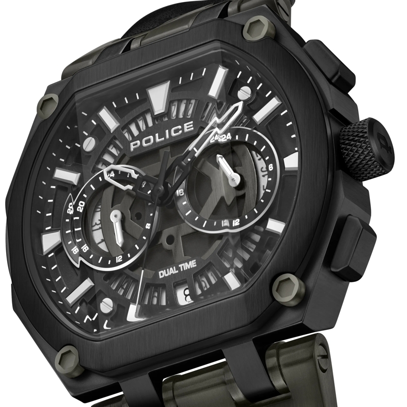Police Automatikuhr Quarzuhr Shield schwarz(Image 4)