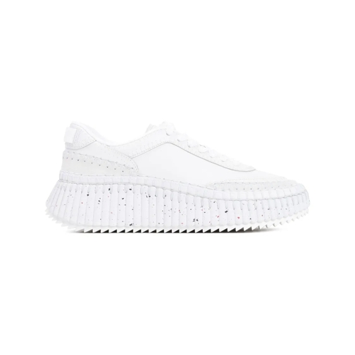 Chloé Low-Top Sneaker Brilliant White Calf Leather Nama Sneakers White