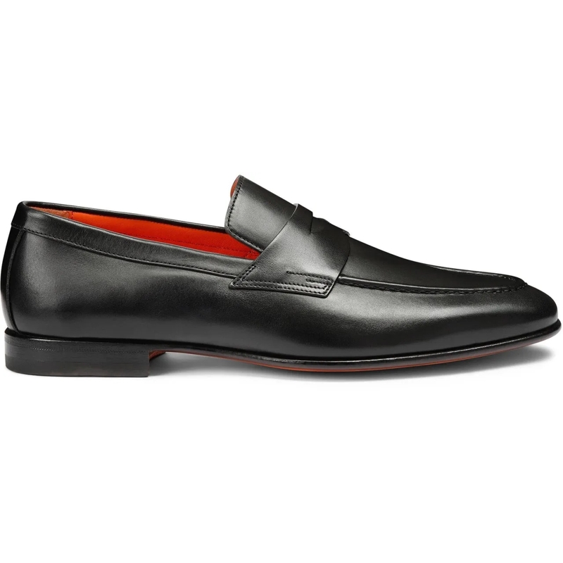 Santoni Loafer Men's leather penny loafer weiß