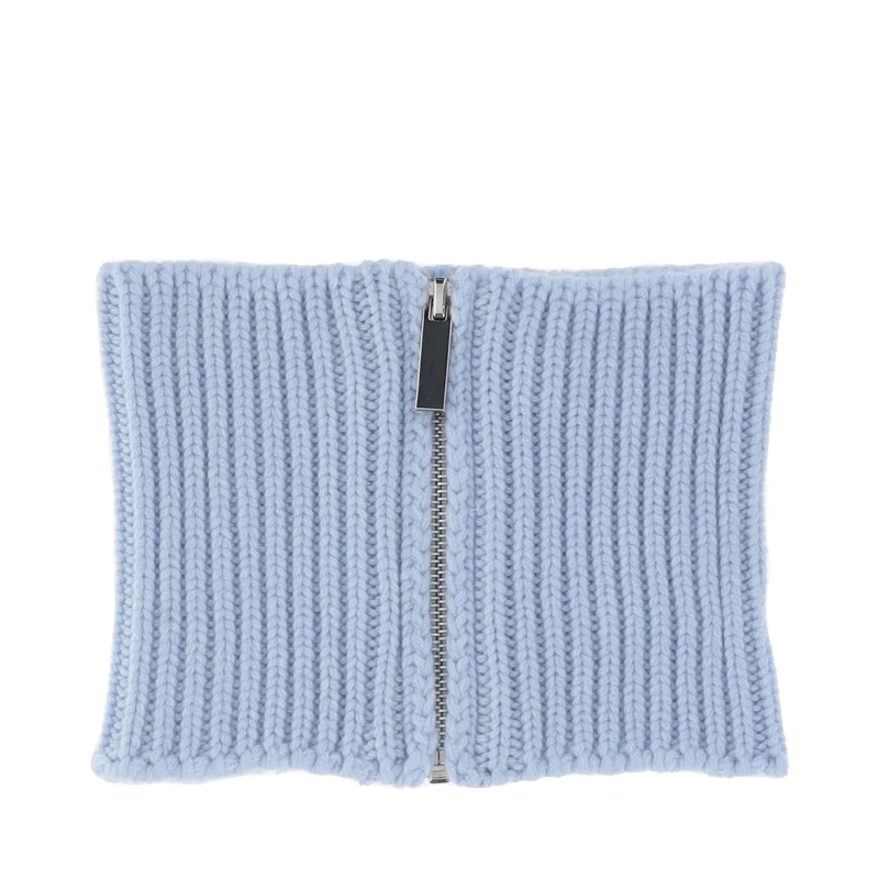 Sa Su Phi Écharpe légère Cashmere Knit Cashmere Collar Scarf Blue