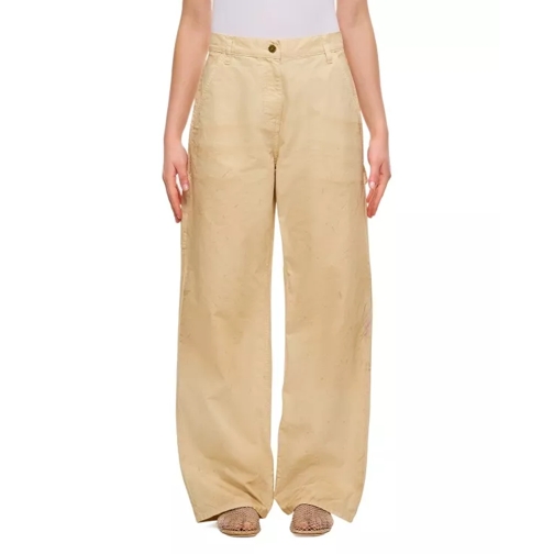 Golden Goose Cotton Pants Neutrals 