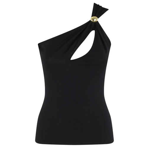 Federica Tosi Chemisiers Fitted Stretch Viscose Top Black