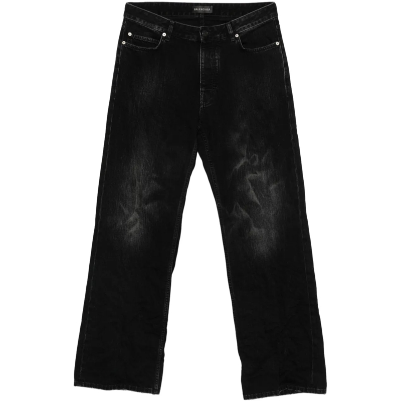 Balenciaga Jeans mit geradem Bein Trousers Black schwarz