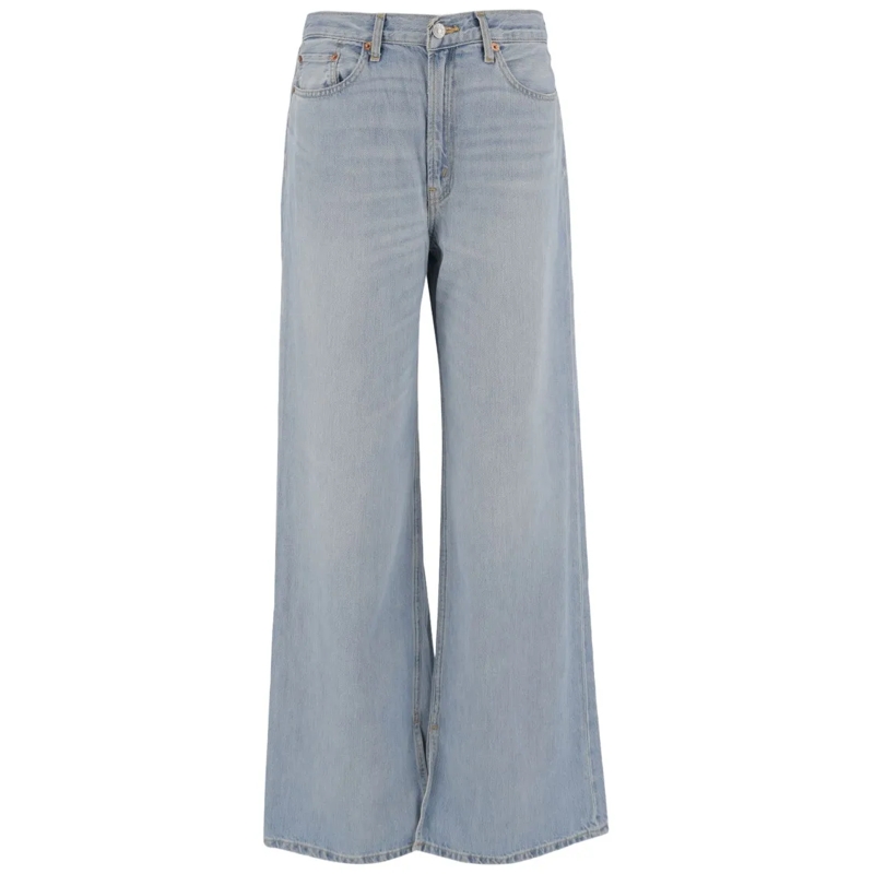 RE/DONE Jeans Cotton Lyocell Wide-Leg Jeans Grey