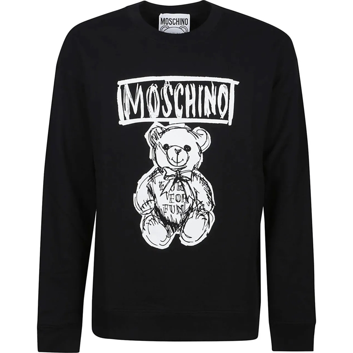 Moschino Teddy Bear Print Sweatshirt Black schwarz