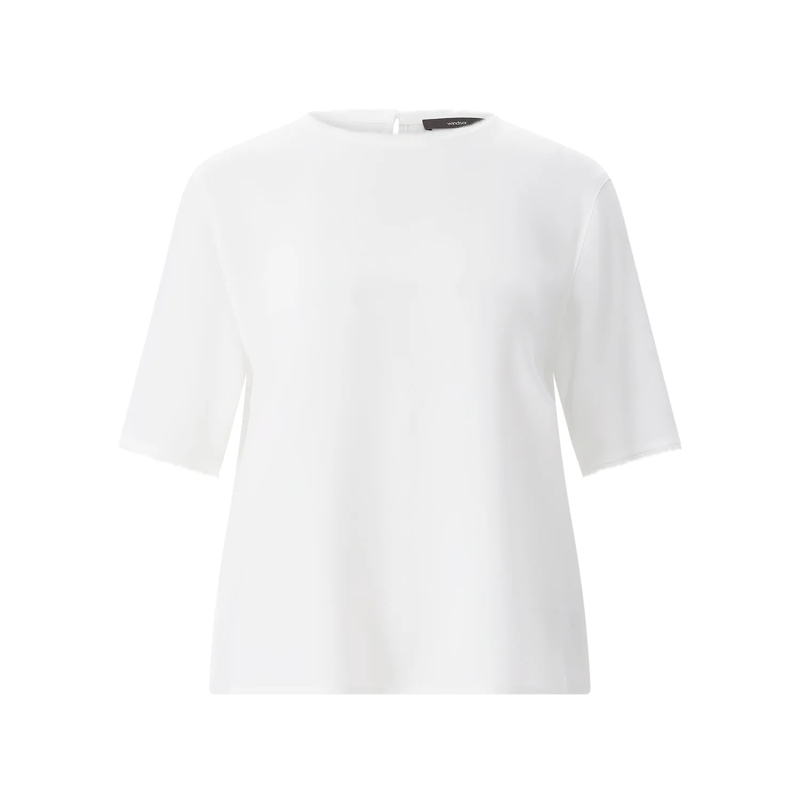 windsor. Blazer Blusenshirt mit Fransen weiß