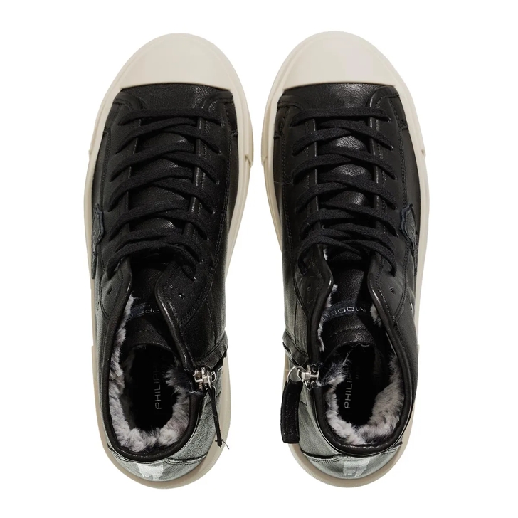 スニーカー PHILIPPE MODEL PARIS HAUTE SNEAKERS Philippe Model Paris Haute Mid Woman West Fur_Noir | High