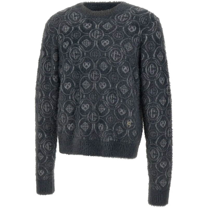Casablanca Pullover Pullover mit Allover-Logo Dunkelgrau(Image 2)