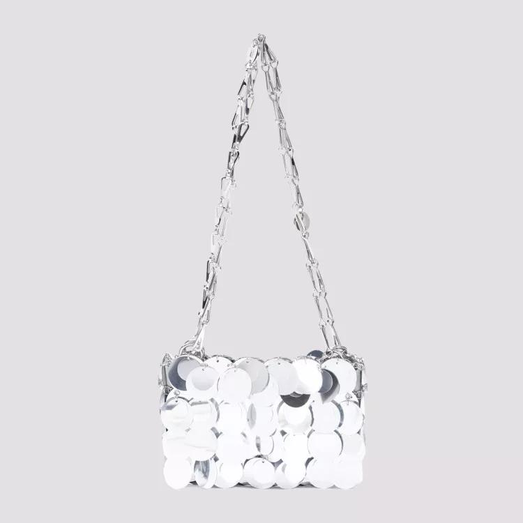 Paco Rabanne Shoppers Sparkle Nano Silver Polyester Pochette in zilver