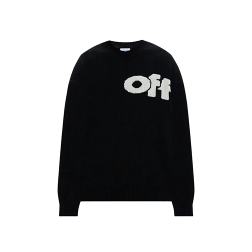 Off-White Pull Wool Sweater With Logo Pattern Black