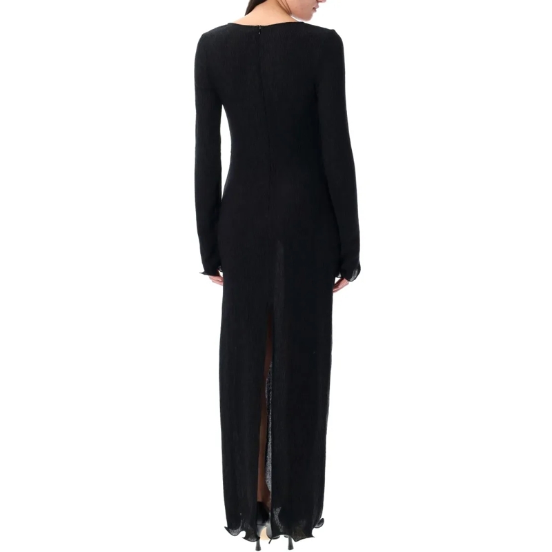 Magda Butrym  Crepe Maxi Dress Black