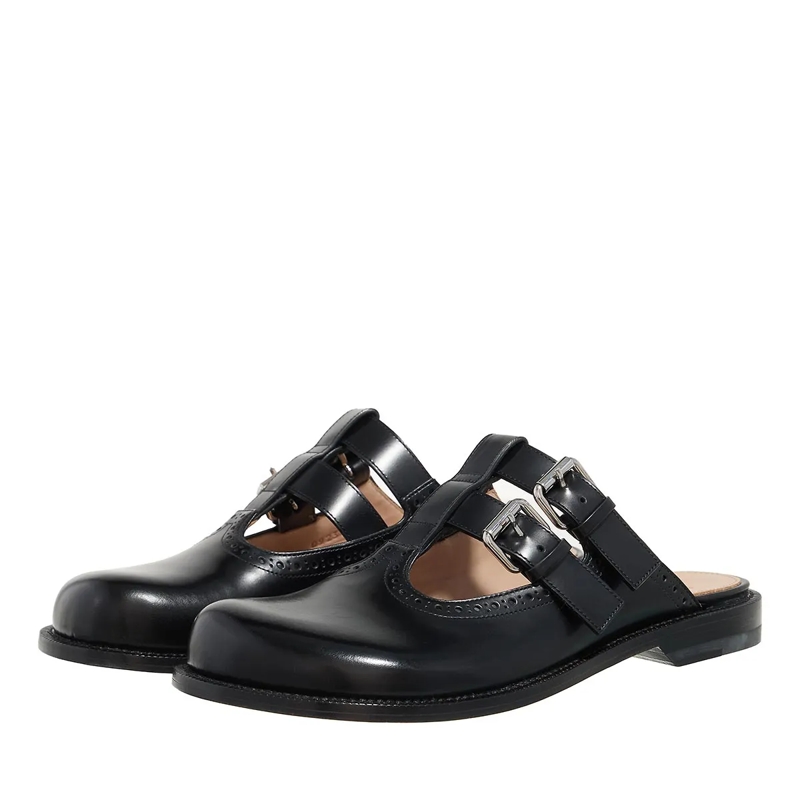Loewe Mules Campo Mary Jane Mule Black