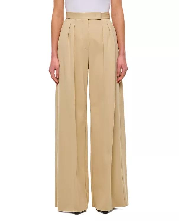 Max Mara - Zigna Jersey Wide Leg Pants - Größe 42 - brown