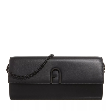 Furla cheap black clutch