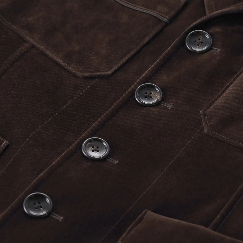 Tom Ford Blazer Beflockte Jacke aus Samt braun(Image 5)