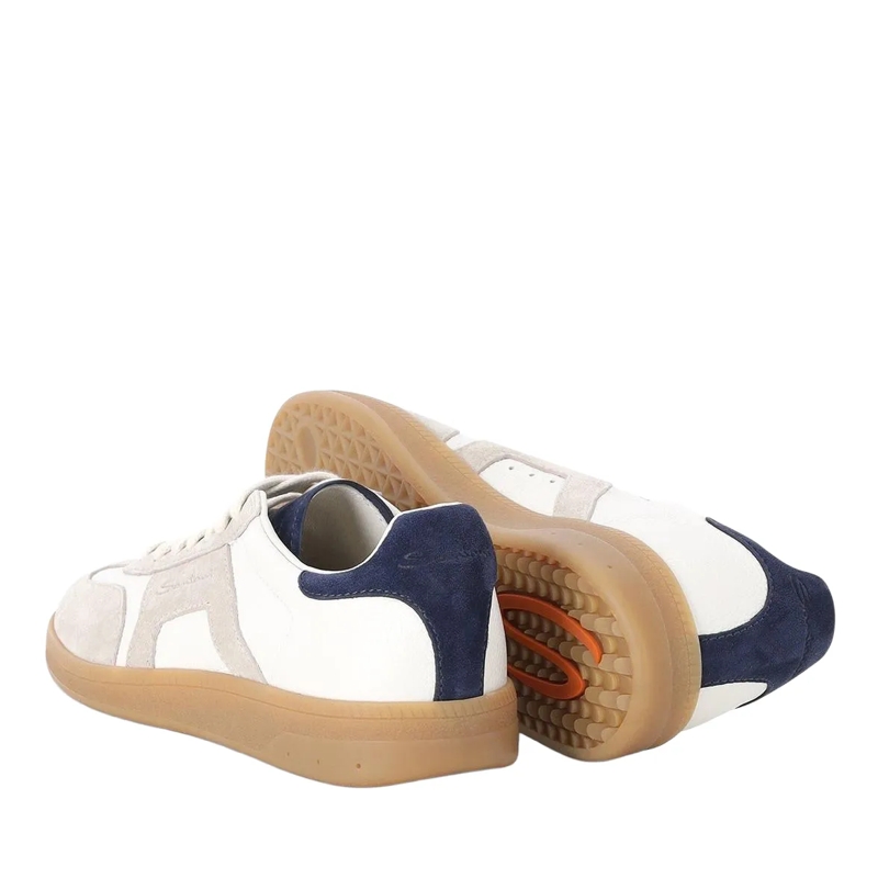 Santoni Schnürschuhe Sneaker aus Leder weiß(Image 2)