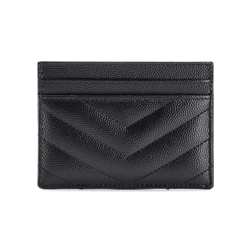 Saint Laurent Portefeuille à fermeture Éclair Kartenetui aus Leder schwarz(Image 2)