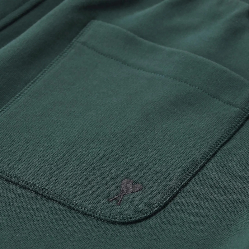 AMI Paris Pantalon de jogging Sweatpants aus Baumwoll-Mix grün(Image 4)