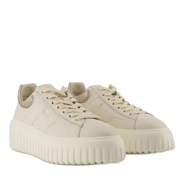 Hogan Low-Top Sneaker - H Stripes Sneakers - Leather - Beige - Gr. 40 (EU) - in Beige - für Damen