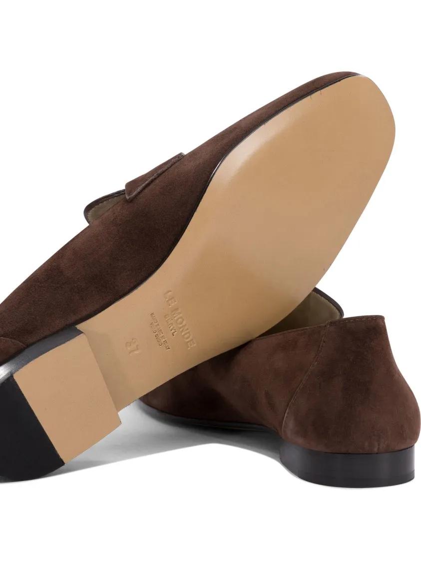 Thumbnail - Brown Suede Loafers With Silhouette - Gr. 40 (EU) - in Schwarz