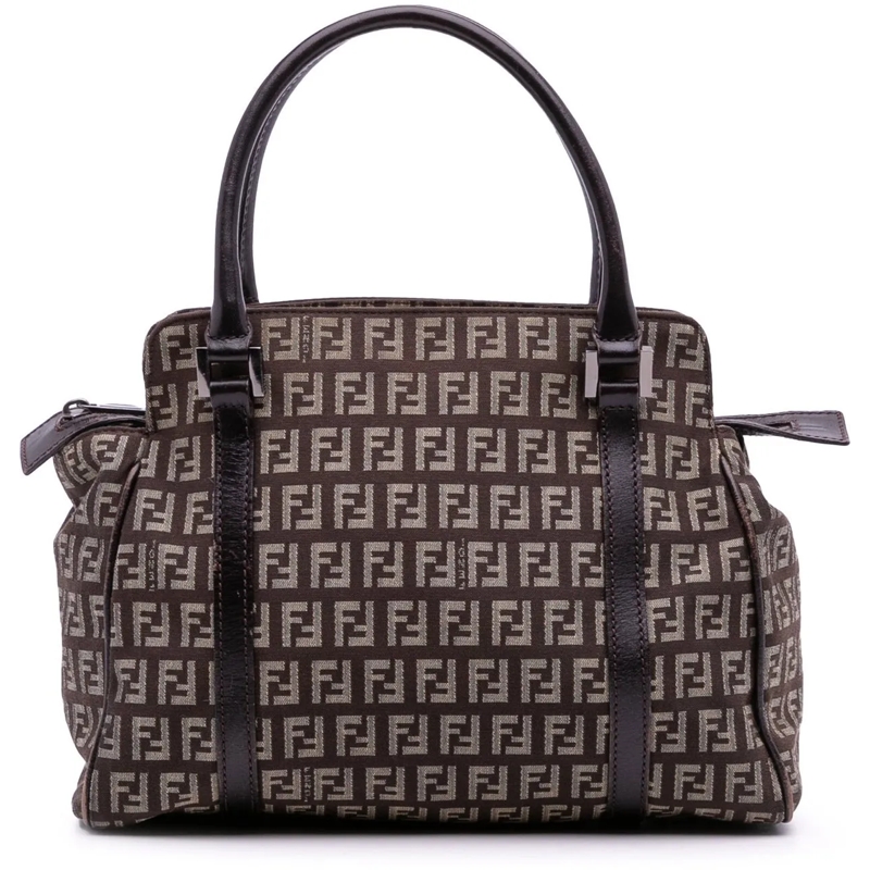 Fendi Fourre-tout Zucchino Canvas Handbag braun