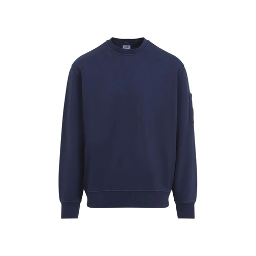 CP Company Sweatshirts Blue Cotton Sweatshirt Blue