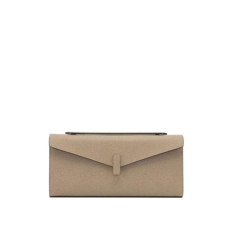 Valextra Clutch "Isis" Clutch With Shoulder Strap Green