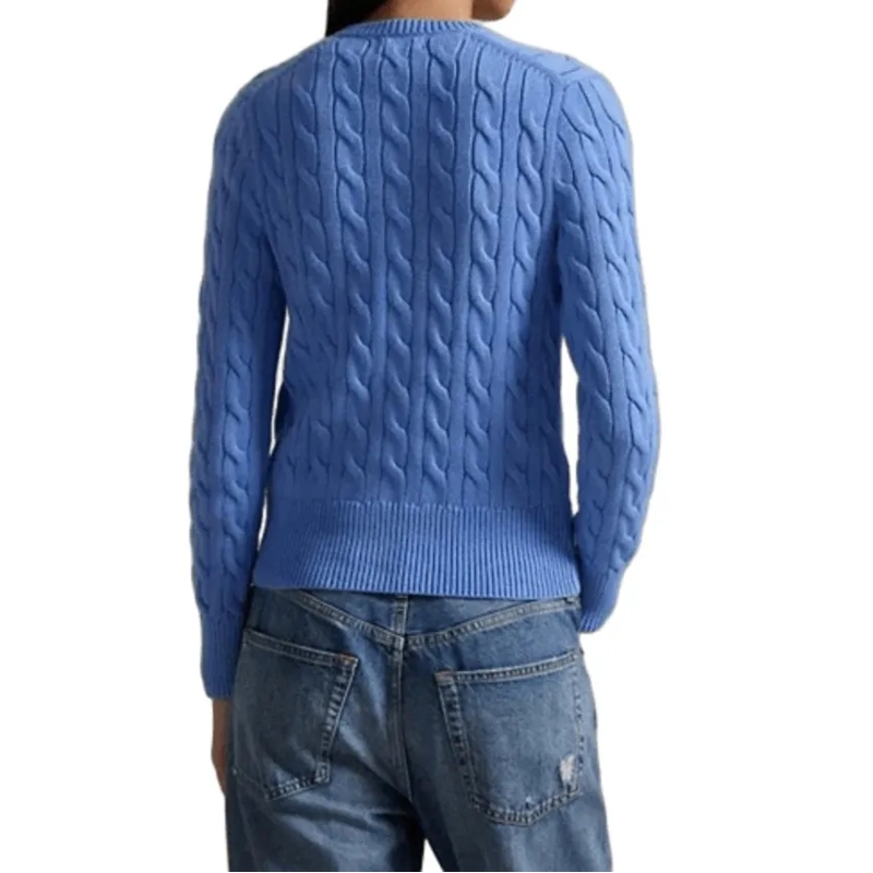 Polo Ralph Lauren Strickjacke New Litchfield Blue Cable Knit Cardigan Blue