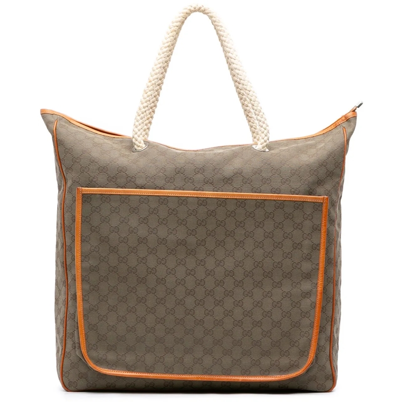Gucci Shopper GG Canvas Rope Tote braun