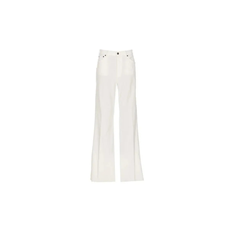 Dondup Jeans White Flared Leg Jeans White