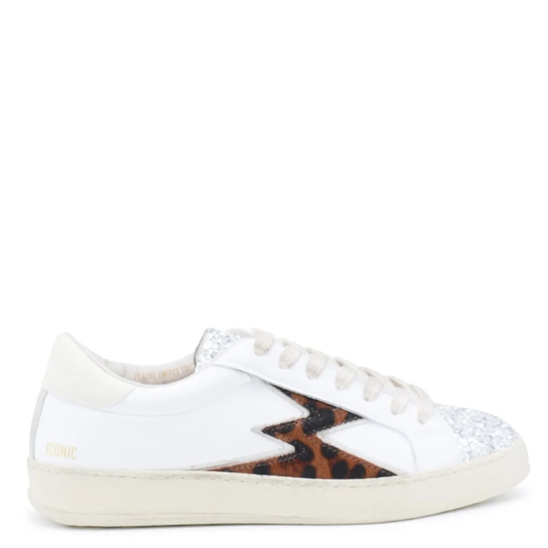 Moaconcept Sneaker basse White And Leopard Sneakers From Moaconcept Featuri White