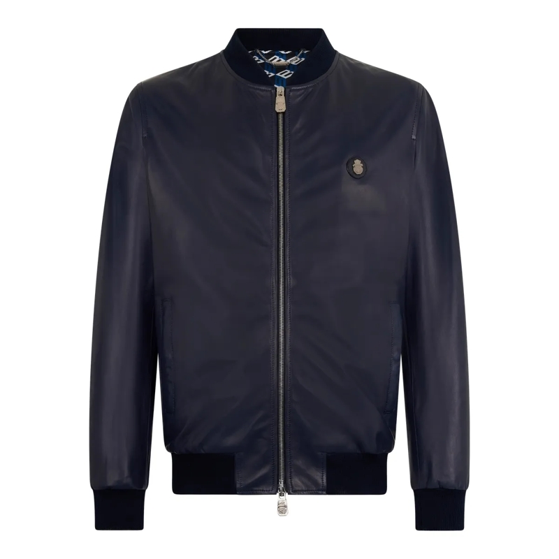 BILLIONAIRE Lederjacke Nappa Leather Bomber Basic schwarz