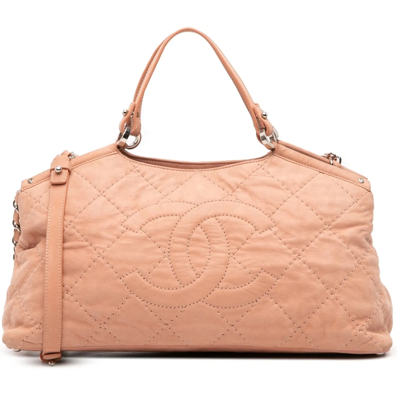 Chanel Sac à bandoulière Small Iridescent Calfskin Sea Hit Tote rose