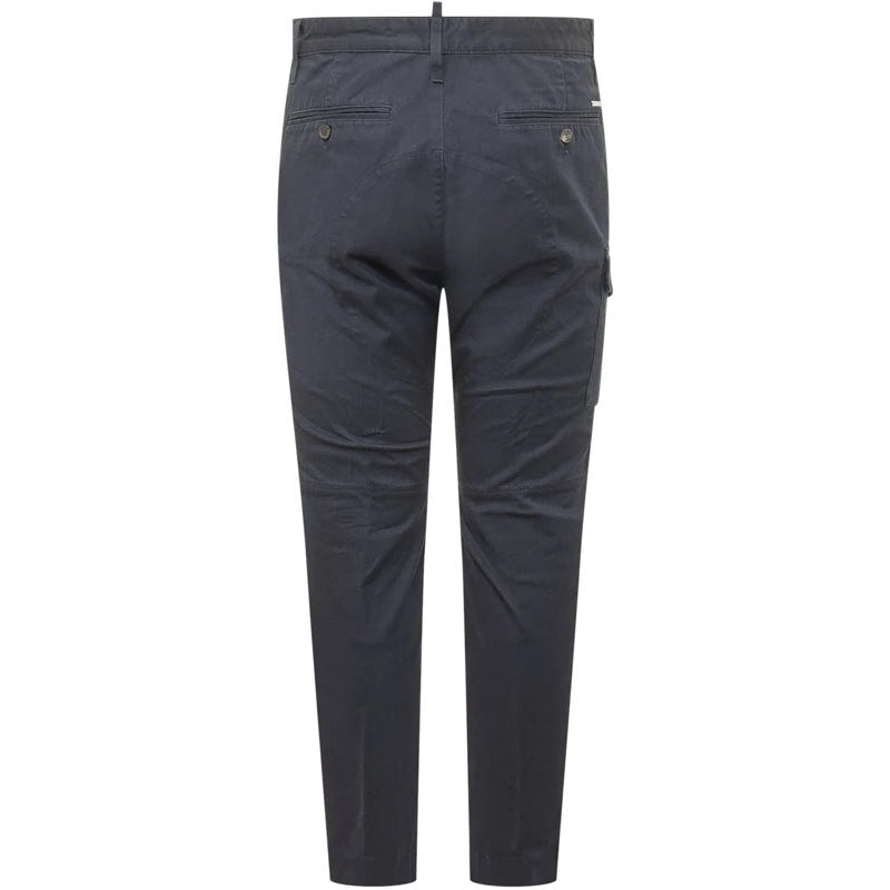 Dsquared2  Pantalone Cargo con Tasche e Bottoni dunkelblau(Image 2)