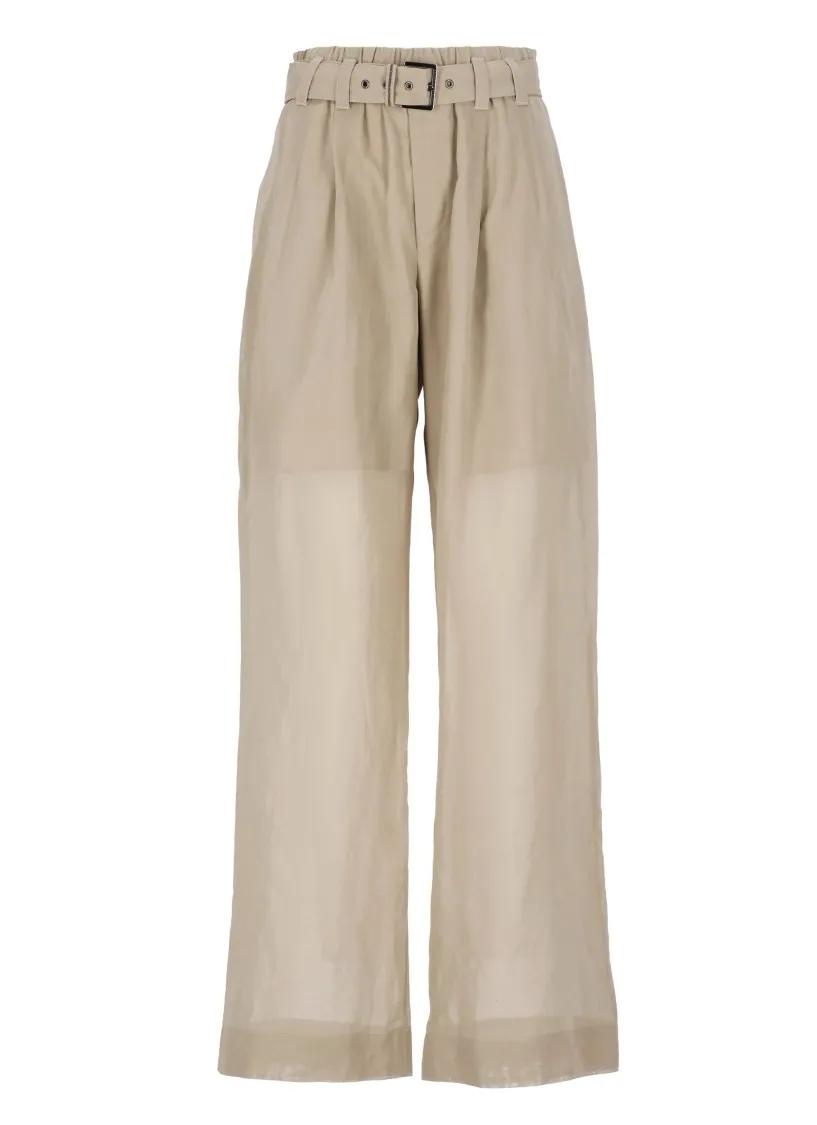 Thumbnail - Brunello Cucinelli - Beige Cotton Pants - Größe 42 - beige